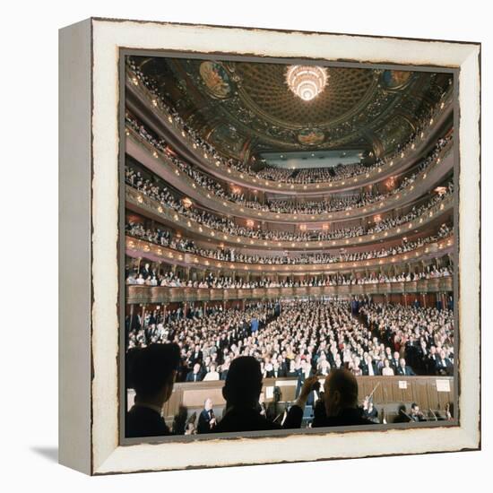 Audience at Gala on the Last Night in the Old Metropolitan Opera House-Henry Groskinsky-Framed Premier Image Canvas