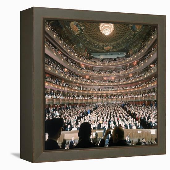 Audience at Gala on the Last Night in the Old Metropolitan Opera House-Henry Groskinsky-Framed Premier Image Canvas