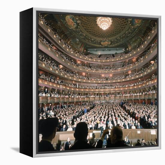 Audience at Gala on the Last Night in the Old Metropolitan Opera House-Henry Groskinsky-Framed Premier Image Canvas