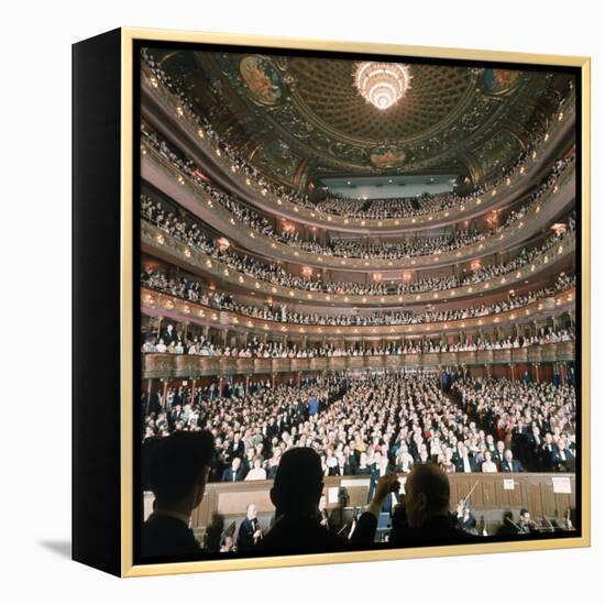 Audience at Gala on the Last Night in the Old Metropolitan Opera House-Henry Groskinsky-Framed Premier Image Canvas