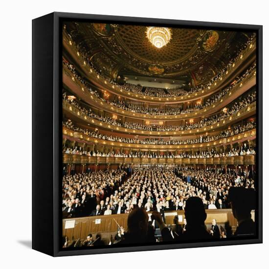 Audience at Gala on the Last Night in the Old Metropolitan Opera House-Henry Groskinsky-Framed Premier Image Canvas