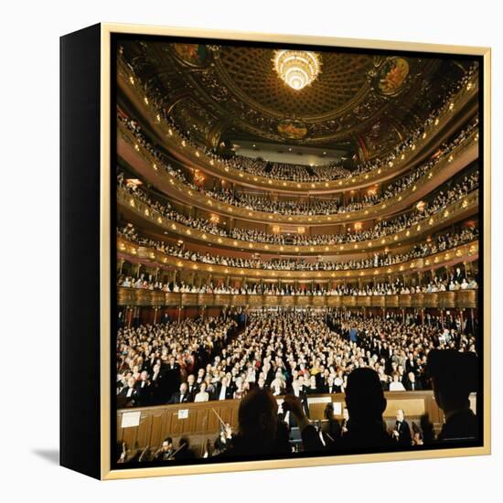 Audience at Gala on the Last Night in the Old Metropolitan Opera House-Henry Groskinsky-Framed Premier Image Canvas