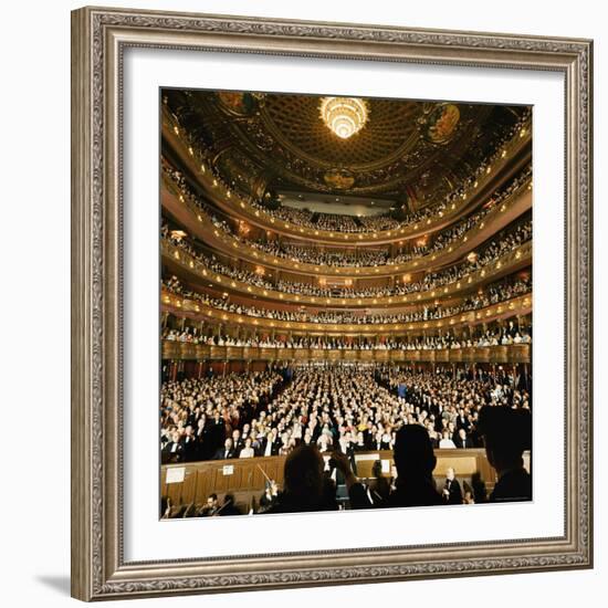 Audience at Gala on the Last Night in the Old Metropolitan Opera House-Henry Groskinsky-Framed Photographic Print