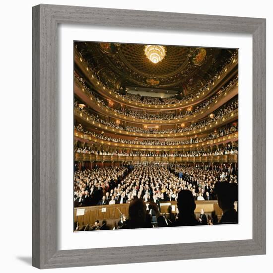 Audience at Gala on the Last Night in the Old Metropolitan Opera House-Henry Groskinsky-Framed Photographic Print