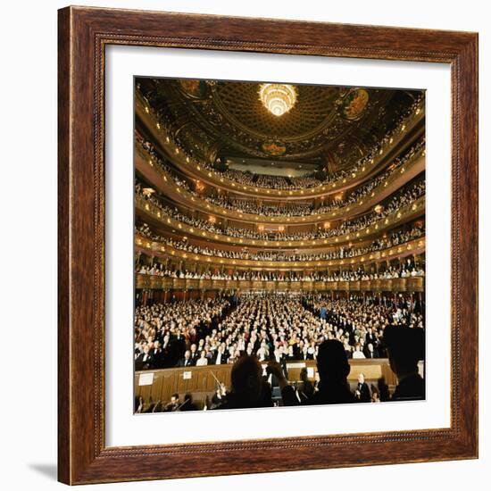 Audience at Gala on the Last Night in the Old Metropolitan Opera House-Henry Groskinsky-Framed Photographic Print