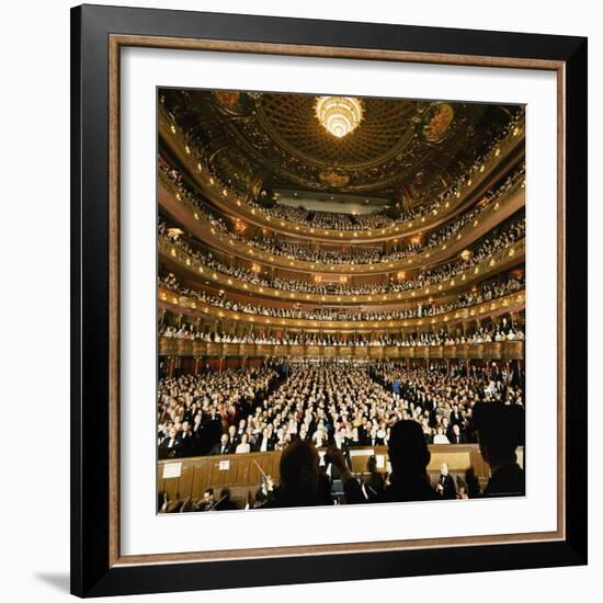 Audience at Gala on the Last Night in the Old Metropolitan Opera House-Henry Groskinsky-Framed Photographic Print