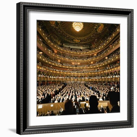 Audience at Gala on the Last Night in the Old Metropolitan Opera House-Henry Groskinsky-Framed Photographic Print