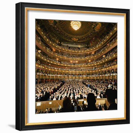 Audience at Gala on the Last Night in the Old Metropolitan Opera House-Henry Groskinsky-Framed Photographic Print