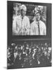 Audience at Omaha Theater Watching Abbott and Costello in Feature Picture "Who Done It"-Alfred Eisenstaedt-Mounted Premium Photographic Print