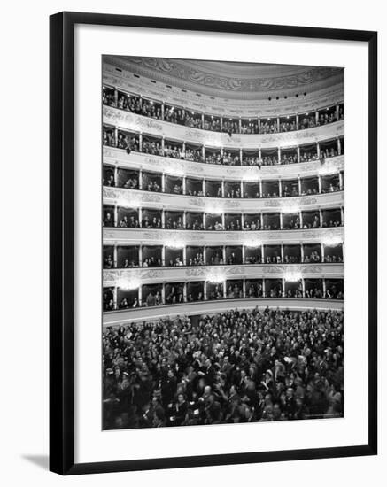 Audience at Performance at La Scala Opera House-Alfred Eisenstaedt-Framed Photographic Print