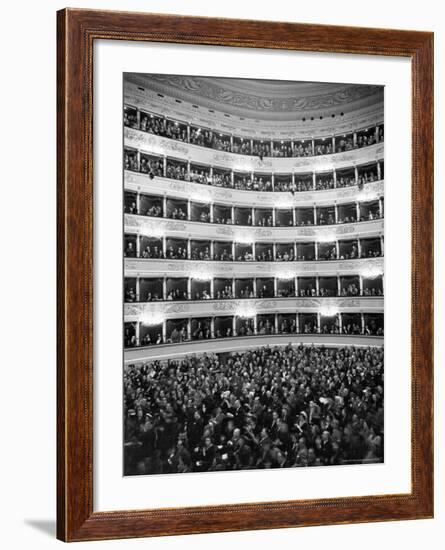 Audience at Performance at La Scala Opera House-Alfred Eisenstaedt-Framed Photographic Print