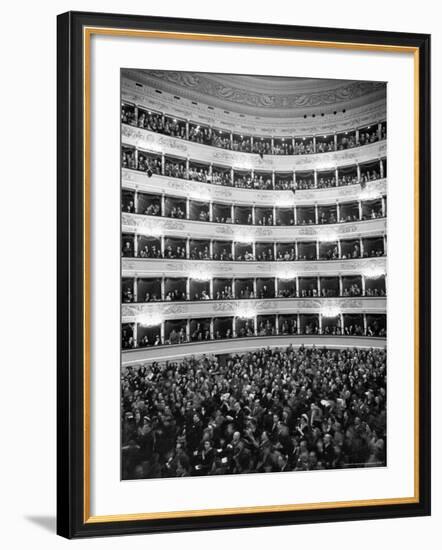 Audience at Performance at La Scala Opera House-Alfred Eisenstaedt-Framed Photographic Print