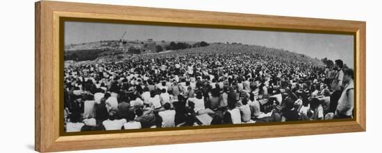 Audience at Woodstock Music Festival-John Dominis-Framed Premier Image Canvas