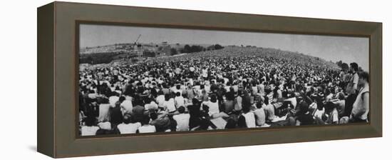 Audience at Woodstock Music Festival-John Dominis-Framed Premier Image Canvas