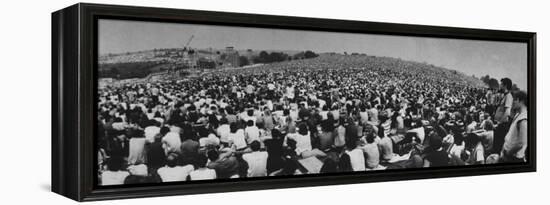 Audience at Woodstock Music Festival-John Dominis-Framed Premier Image Canvas