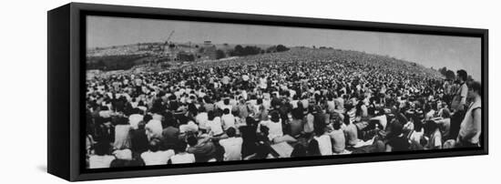 Audience at Woodstock Music Festival-John Dominis-Framed Premier Image Canvas