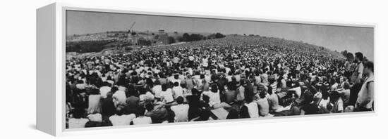 Audience at Woodstock Music Festival-John Dominis-Framed Premier Image Canvas