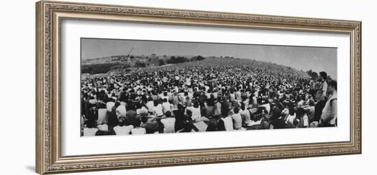 Audience at Woodstock Music Festival-John Dominis-Framed Photographic Print