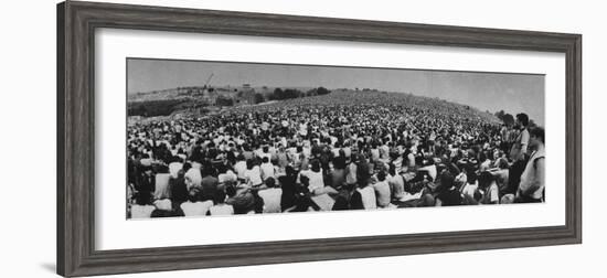 Audience at Woodstock Music Festival-John Dominis-Framed Photographic Print