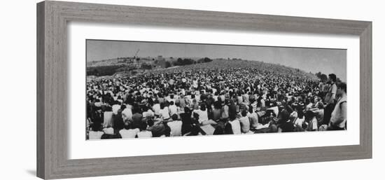 Audience at Woodstock Music Festival-John Dominis-Framed Photographic Print