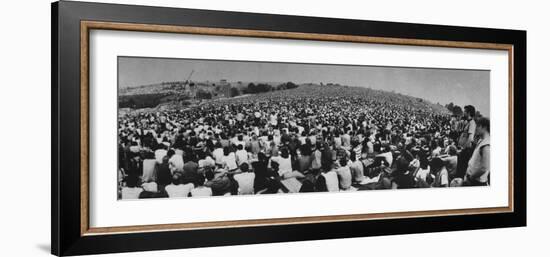 Audience at Woodstock Music Festival-John Dominis-Framed Photographic Print