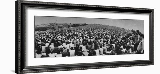 Audience at Woodstock Music Festival-John Dominis-Framed Photographic Print