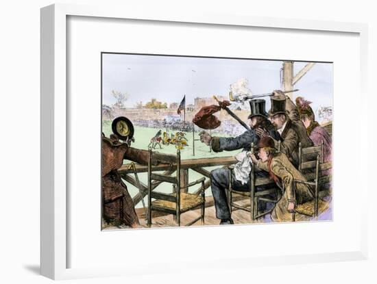 Audience Enjoying a College Football Game, 1880s-null-Framed Giclee Print