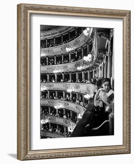 Audience in Elegant Boxes at La Scala Opera House-Alfred Eisenstaedt-Framed Photographic Print