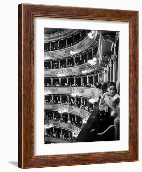 Audience in Elegant Boxes at La Scala Opera House-Alfred Eisenstaedt-Framed Photographic Print