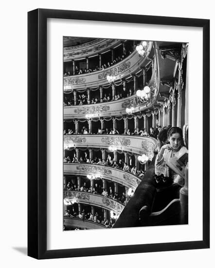 Audience in Elegant Boxes at La Scala Opera House-Alfred Eisenstaedt-Framed Photographic Print