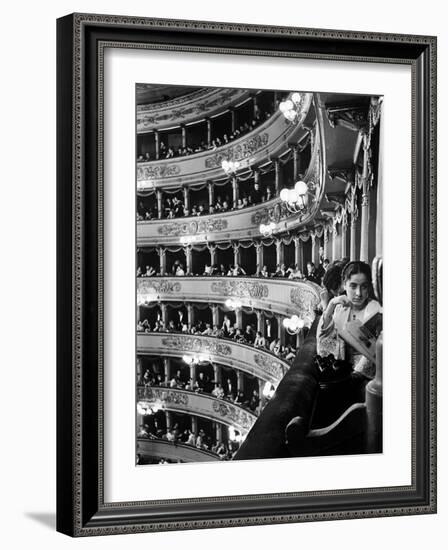 Audience in Elegant Boxes at La Scala Opera House-Alfred Eisenstaedt-Framed Photographic Print