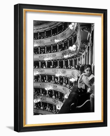 Audience in Elegant Boxes at La Scala Opera House-Alfred Eisenstaedt-Framed Photographic Print