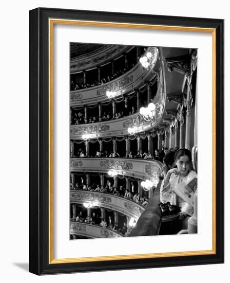 Audience in Elegant Boxes at La Scala Opera House-Alfred Eisenstaedt-Framed Photographic Print