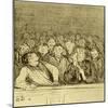 Audience in the Gallery-Honore Daumier-Mounted Giclee Print