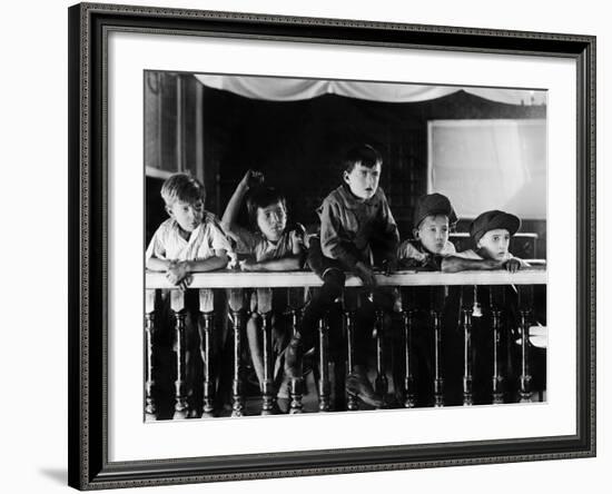 Audience of Young Boys-null-Framed Photo