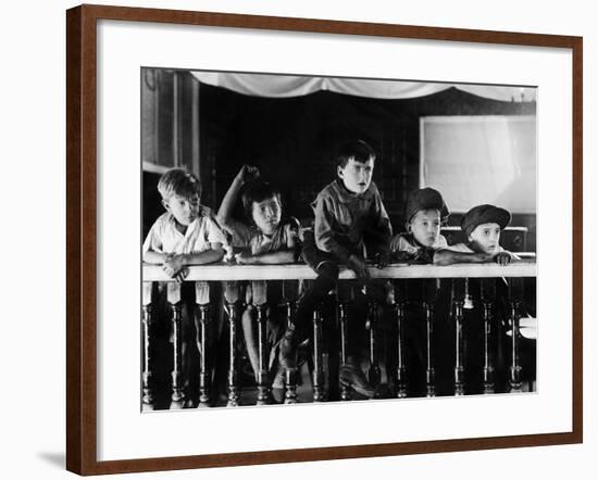 Audience of Young Boys-null-Framed Photo
