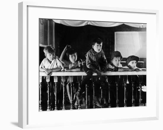 Audience of Young Boys-null-Framed Photo