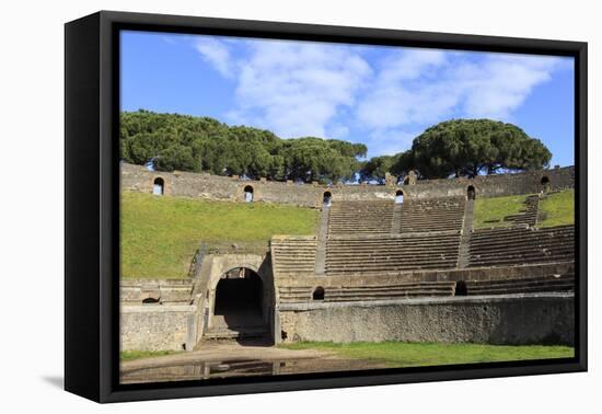 Auditorium and Entrance Gate, Amphitheatre, Roman Ruins of Pompeii, Campania, Italy-Eleanor Scriven-Framed Premier Image Canvas