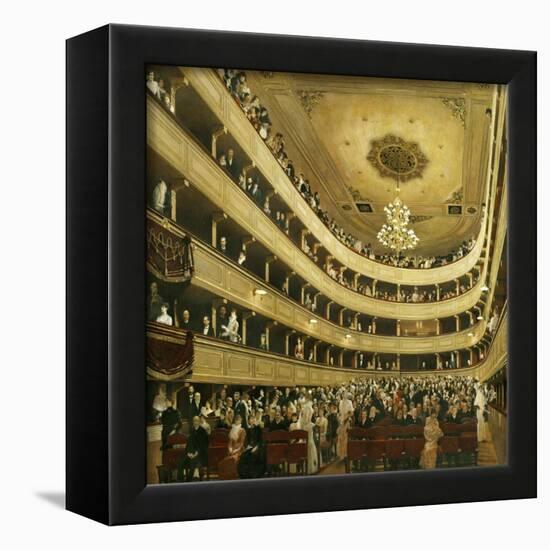 Auditorium in the "Altes Burgtheater", the old Court Theatre, replaced by a new building in 1888.-Gustav Klimt-Framed Giclee Print