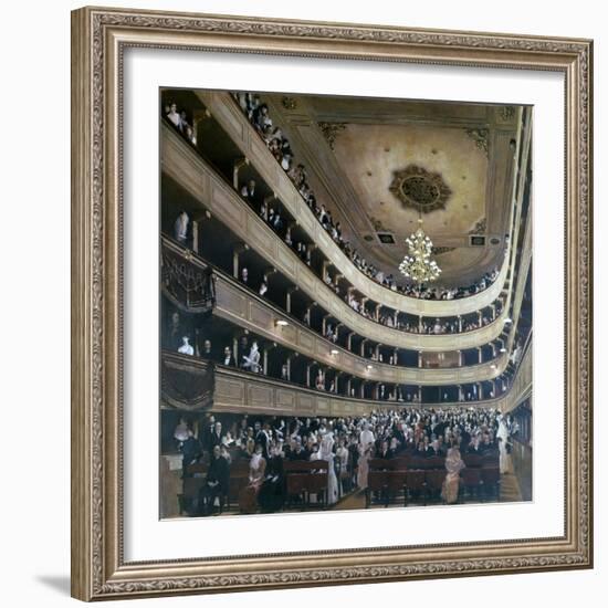 Auditorium in the Old Burgtheater, Vienna, 1888-Gustav Klimt-Framed Giclee Print