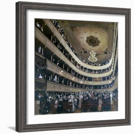 Auditorium in the Old Burgtheater, Vienna, 1888-Gustav Klimt-Framed Giclee Print