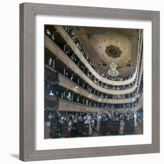 Auditorium in the Old Burgtheater, Vienna, 1888-Gustav Klimt-Framed Giclee Print