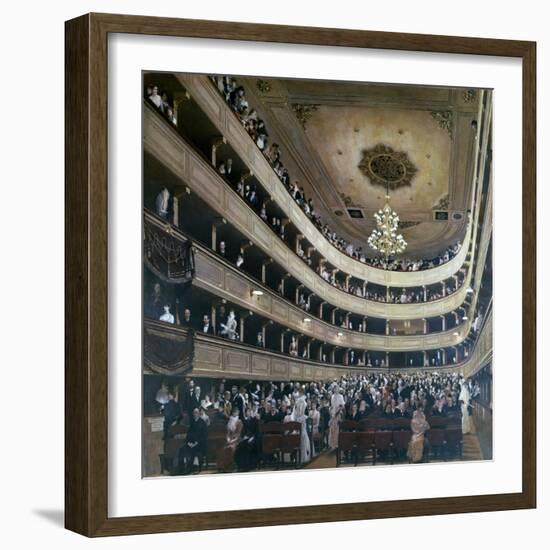 Auditorium in the Old Burgtheater, Vienna, 1888-Gustav Klimt-Framed Giclee Print