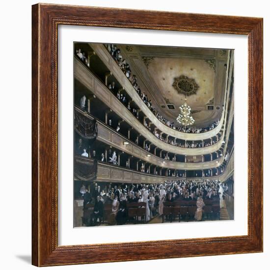 Auditorium in the Old Burgtheater, Vienna, 1888-Gustav Klimt-Framed Giclee Print