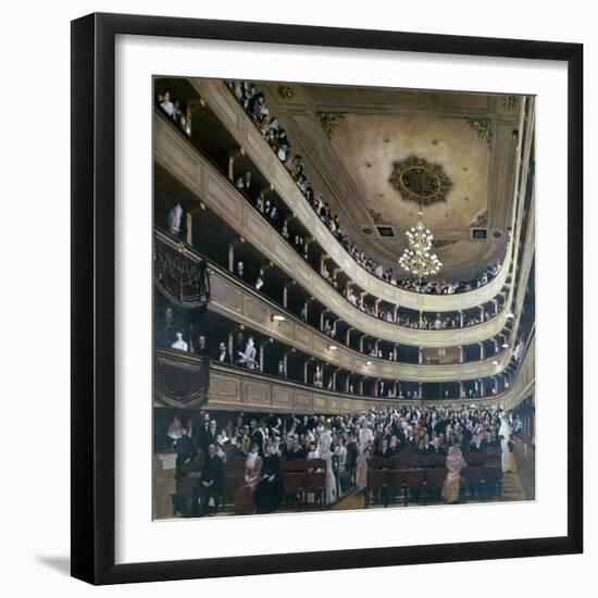 Auditorium in the Old Burgtheater, Vienna, 1888-Gustav Klimt-Framed Giclee Print
