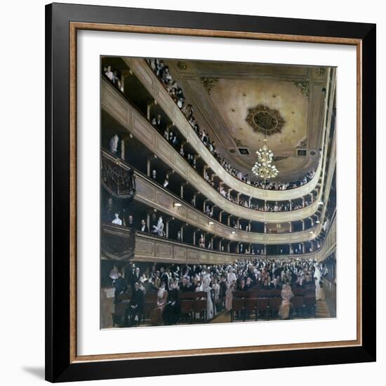 Auditorium in the Old Burgtheater, Vienna, 1888-Gustav Klimt-Framed Giclee Print