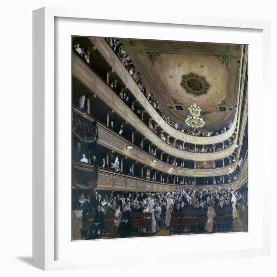 Auditorium in the Old Burgtheater, Vienna, 1888-Gustav Klimt-Framed Giclee Print