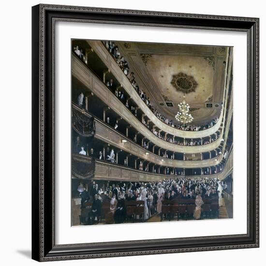 Auditorium in the Old Burgtheater, Vienna, 1888-Gustav Klimt-Framed Giclee Print