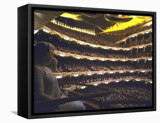 Auditorium of Metropolitan Opera Packed to Capacity, Night of Inaugural Performance, Lincoln Center-John Dominis-Framed Premier Image Canvas