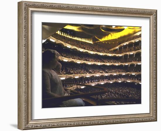 Auditorium of Metropolitan Opera Packed to Capacity, Night of Inaugural Performance, Lincoln Center-John Dominis-Framed Photographic Print